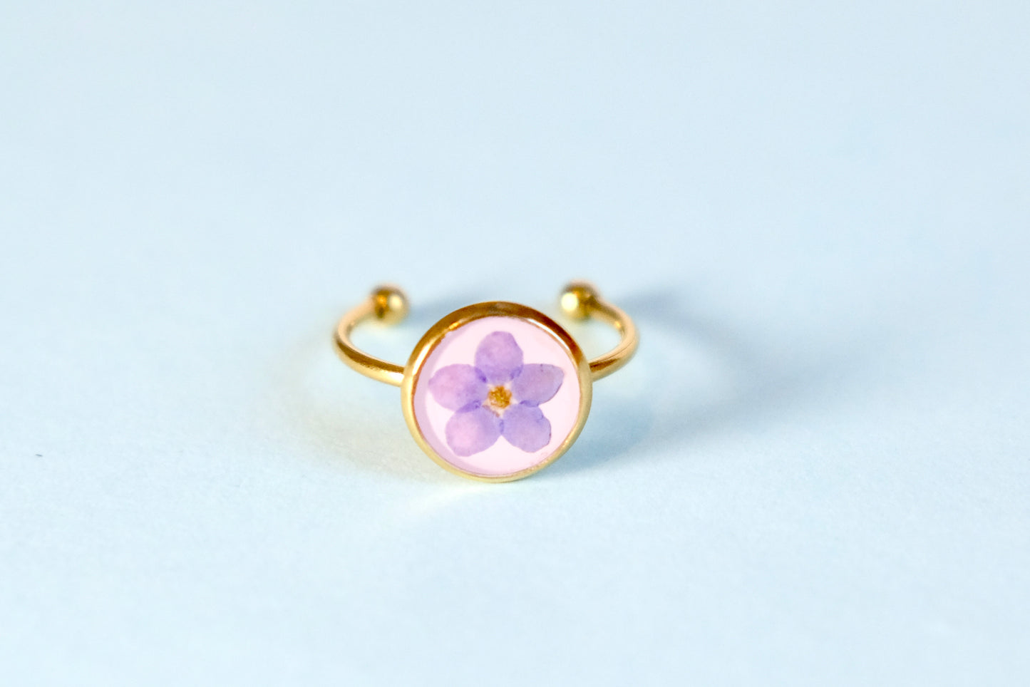 Pale Pink Forget-Me-Not Ring