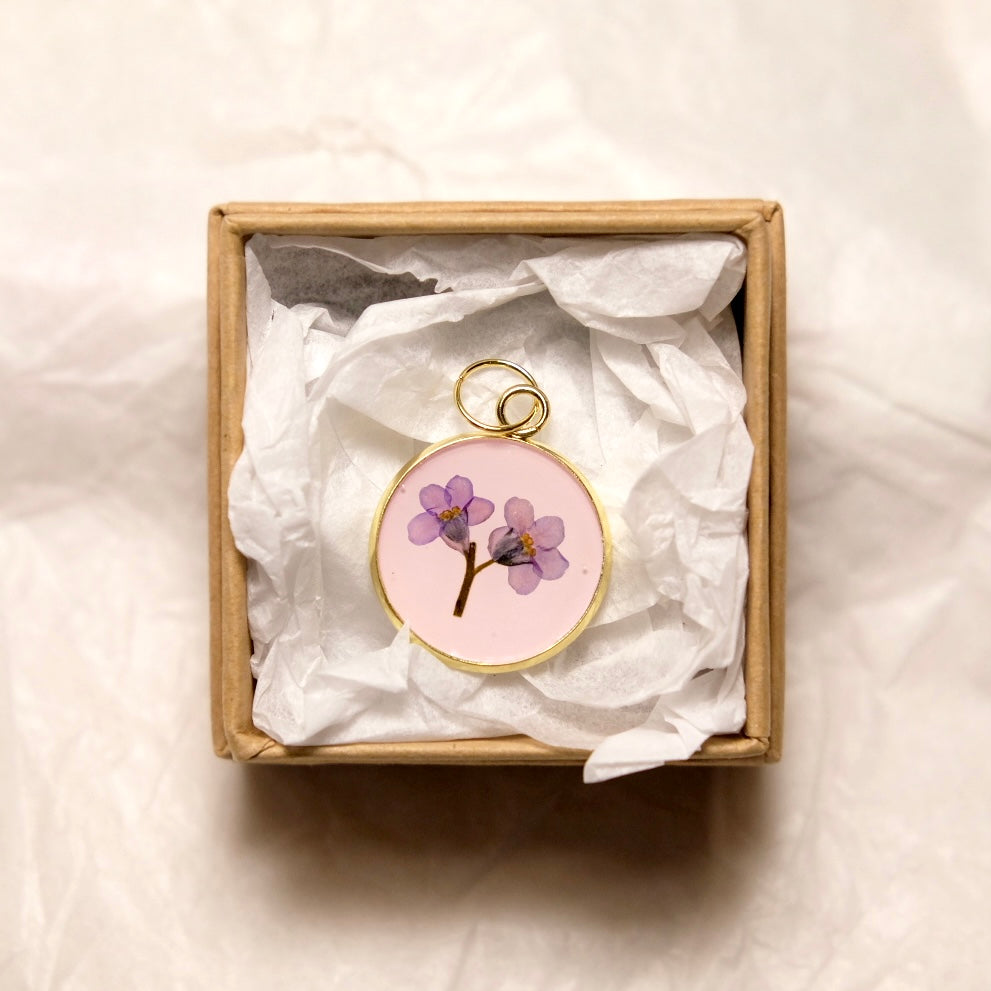 Forget-me-not Pendant - Pink