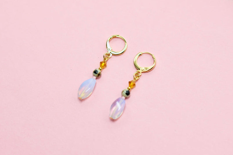 gemstone huggies