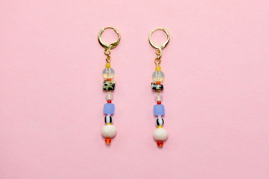 single drop huggie earrings